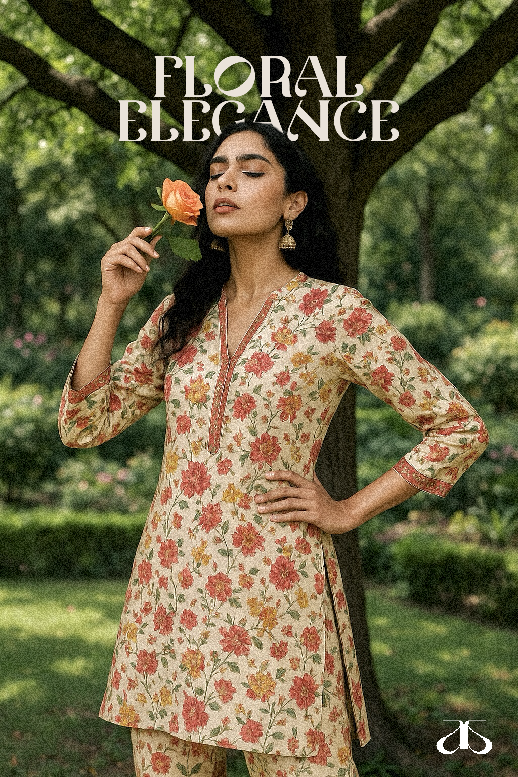 Floral Printed & Embroidered Elegance
