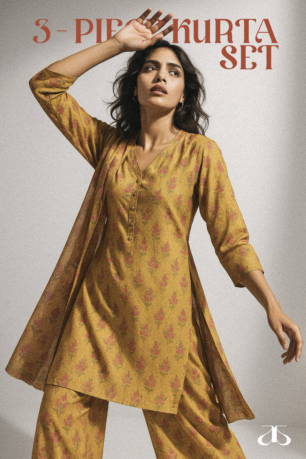 Three-Piece Kurta Set