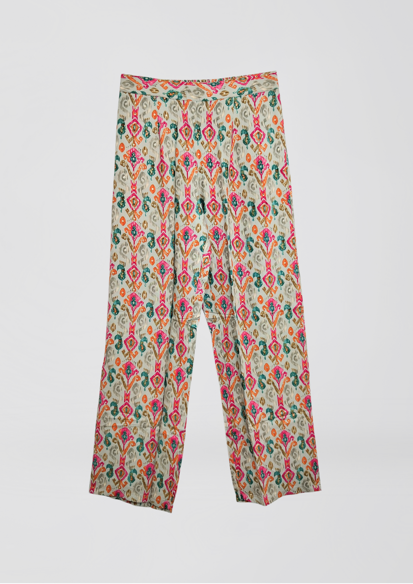 Women’s Printed Kurti Set – Boho Ikat Design | 2-Piece Co-Ord Set